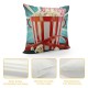 PHYHOO Movie Theater Decor Throw Pillow Covers for Bed Sofa, Movie Film Themed Decorative Pillow Covers, Vintage Cinema Style Pillow Covers, Clapboard Cushion Cases