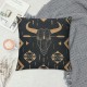 Bull Skull Throw Pillow Covers Boho Pillow Covers Ethnic Horns Bohemian Cushion Covers Brown Symbol Mysterious Abstract Geometric Decorative Pillow Covers