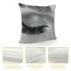 Eyelash Cushion Covers Grey Giltter Sequins Throw Pillow Covers Decor Luxurious Pillow Covers Style Decorative Square Pillow Cases for Bedroom Living Room