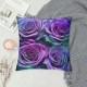 Pillow Covers Purple Floral Throw Pillow Covers Rose Cushion Covers Romantic Flower Decorative Pillow Covers for