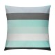 PHYHOO Adults Patchwork Striped Throw Pillow Cover Teal Black Gray Pillow Cover Modern Geometric Stripes Living Room Decorative Square Pillow Case