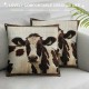 PHYHOO Farmhouse Pillow Covers Cow Print Cushion Covers, Throw Pillow Covers Farm Animals Bedroom Decor , Gifts for Women,Waterproof