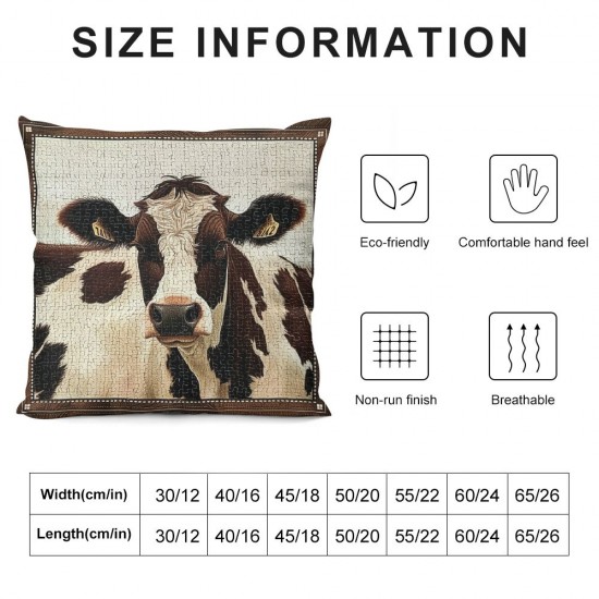 PHYHOO Farmhouse Pillow Covers Cow Print Cushion Covers, Throw Pillow Covers Farm Animals Bedroom Decor , Gifts for Women,Waterproof