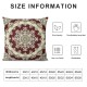 PHYHOO Retro Floral Throw Pillow Cover Exotic Pillow Cover Boho Fashion Retro Red Yellow Cushion Cover Vintage Bohemian Bedroom Decor Fashion Cushion For Women Men