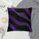 PHYHOO Striped Throw Pillow Cover, Purple Black Geometric Pillow Cover for Bed Sofa, Stripes Cushion Cover, Modern Abstract Curve Stripe Decorative Pillow Cover