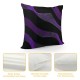 PHYHOO Striped Throw Pillow Cover, Purple Black Geometric Pillow Cover for Bed Sofa, Stripes Cushion Cover, Modern Abstract Curve Stripe Decorative Pillow Cover