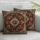 Boho Throw Pillow Covers , Retro Exotic Pillow Covers, Vintage Bohemian Cushion Covers, Decorative Pillow Covers