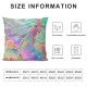 Tail Square Pillow Case for Kids, Accent Pillow Case for Girls,Gradient Throw Pillow Cover,Colorful Nautical Cushion Case for Bedroom