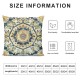 Boho Pillow&nbsp;Covers, Teal Blue Mandala Throw&nbsp;Pillow&nbsp;Covers For Men Women, Retro Yellow Floral Exotic Bohemian Cushion&nbsp;Covers, Vintage Cushion Cases