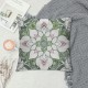 Aesthetic Floral Throw Pillow Covers Bohemian Mandala Pillow Covers for All Ages, Paisley Flower Cushion Covers, Boho Cushion Cases Green White Grey