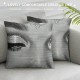 PHYHOO Eyelash Cushion Covers Grey Giltter Sequins Throw Pillow Covers Decor Pillow Covers Style Decorative Square Pillow Cases for Bedroom Living Room