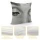 PHYHOO Eyelash Cushion Covers Grey Giltter Sequins Throw Pillow Covers Decor Pillow Covers Style Decorative Square Pillow Cases for Bedroom Living Room