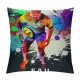 PHYHOO  Throw Pillow Cover for Boys,Kids Sports Ball Game Pillow Cover,American Football Cushion Cover,Watercolor Hippie Galaxy Decorative Accent Pillow Case