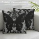 Dark Grey Throw Pillow Cover Pillow Cover Vintage Floral Cushion Cover for Adult Teens Decorative Pillow Cover,Bedroom Decor