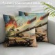 Cushion Cover Throw Pillow Cover for Boys ,Army Force Style Decorative Pillow Cover Vehicle War Theme Cushion Case for Sofa