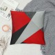 PHYHOO Red Black Gray Pillow Covers Geometric Cushion Covers for Kids Boys Girls,Simple Print Throw Pillow Covers Modern Geometry Bedroom Decor Cushion Cases