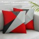 PHYHOO Red Black Gray Pillow Covers Geometric Cushion Covers for Kids Boys Girls,Simple Print Throw Pillow Covers Modern Geometry Bedroom Decor Cushion Cases