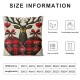 PHYHOO Christmas Decorations Pillow Covers Christmas Red Black Buffalo Plaid Throw Pillow Cases Farmhouse Christmas Plaid Truck Cushion Covers Winter Holiday Decorations