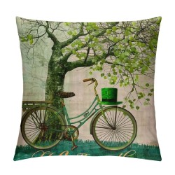 PHYHOO St. Patricks Day Pillow Covers Green Spring Home Decor Linen Throw Pillow Case Cushion Cover Happy St Patricks Day Decorations (Green)