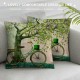 PHYHOO St. Patricks Day Pillow Covers Green Spring Home Decor Linen Throw Pillow Case Cushion Cover Happy St Patricks Day Decorations (Green)