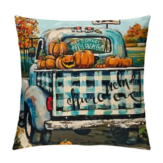 PHYHOO Fall Buffalo Plaids Pillow Cover  Autumn Farmhouse Decorative Thanksgiving Throw Pillow Covers Cushion Cover