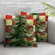 PHYHOO Christmas Decorations Pillow Covers Buffalo Plaid Farmhouse Christmas Green Throw Pillow Covers Rustic Winter Holiday Decor Cushion Case