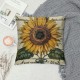 Rustic Farmhouse Sunflower Throw Pillow Covers Vintage Sunflower Seeds Farmhouse Decorative Throw Pillow Cases Cushion Cover (Sunflower)