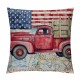 PHYHOO Vintage Patriotic with American Flag Pillow Covers Independence Day Farmhouse Animal Throw Pillow Case Cushion Cover (Independence Day Flag)