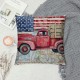 PHYHOO Vintage Patriotic with American Flag Pillow Covers Independence Day Farmhouse Animal Throw Pillow Case Cushion Cover (Independence Day Flag)