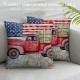 PHYHOO Vintage Patriotic with American Flag Pillow Covers Independence Day Farmhouse Animal Throw Pillow Case Cushion Cover (Independence Day Flag)