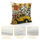 PHYHOO Sunflower Pillow Covers Farmhouse Decorations Buffalo Plaid Throw Pillow Cases Cushion Covers Linen