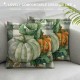 Fall Pumpkin Pillow Covers Watercolor Pumpkin Gray Buffalo Plaid Farmhouse Throw Pillow Cases Autumn Thanksgiving Gather Decoration for Home Decor Cushion Covers