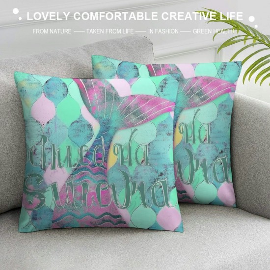 Pillow Cover, Throw Pillow Cover For Bedroom Living Room Decor, Girly Decorative Pillow Cover For Kids Women, Sea Animal Cushion Cover, Colorful