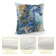 Throw Pillow Covers, Printed Decorative Square Pillow Cases, Coastal Ocean Life Pillow Covers For Home Outdoors Bed Sofa, Coral Cushion Covers, Blue White