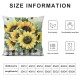 PHYHOO Sunflower Throw Pillow Covers , Pillow Covers, Farmhouse Yellow Floral Wild Botanical Black White Stripe Cushion Covers, Rustic Garden Plants Cushion Cases