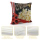 PHYHOO Vintage Movie Theater Throw Pillow Covers For Sofa Couch, Red Pillow Covers, Cushion Covers, Ticket Film Decorative Pillow Covers