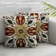 PHYHOO Floral Christmas Pillow Covers Retro Boho Throw Pillow Cases Winter Holiday Outdoor Cushion Covers for Sofa Farmhouse Decorations