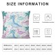 Throw Pillow Covers , Dinos Pillow Covers for Kids Girls, Lovely Cute Animals Cushion Covers, Cartoon Lumbar Outdoors Pillow Cases, Pink Green