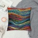 PHYHOO Boho Throw Pillow Covers Bohemian Wavy Pillow Covers Embroidered Waves Cushion Covers Geometric Ethnic Colorful Abstract Decorative Pillow Covers for Adult