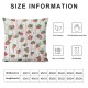 PHYHOO Throw Pillow Covers , Kids Pillow Covers, Girls Women Cute Fruit Cushion Covers, Pink Geometric Stripes Decorative Pillow Covers For Home Office Sofa Couch Bed