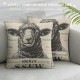 PHYHOO Vintage Farmhouse Animal Pillow Covers Retro Farmer's Market Truck Poultry Farm Home Décor Throw Pillow Case Cushion Cover