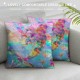 Tail Throw Pillow Covers for Kids, Pillow Covers for Girls,Gradient Cushion Covers,Colorful Nautical Square Pillow Cases for Bed