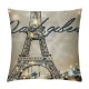 Golden Paris Throw Pillow Covers,Eiffel Tower Pillow Covers for Girls,Girly Cushion Cases Home Room Decor,Glitter Sequins Accent Pillow Cases