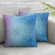 Colorful Glitter Throw Pillow Covers ,Girly Turquoise Teal Blue Pink Pastel Pillow Covers Trendy Cushion Covers for Women Decorative Pillow Covers for Living Room