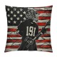 Throw Pillow Covers for Kids Boys Black Grey Red American Flag Pillow Covers Balls Sticks Cushion Cases Decorative Accent Pillow Cases