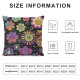 PHYHOO Cushion Cases Neon Purple Black Vintage Floral Throw Pillow Covers Aesthetic Psychedelic Botanical Cushion Covers Bedroom Decor