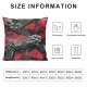 PHYHOO Gamepad Throw Pillow Cover For Teens Boys Video Game Pillow Cover Red Black Gaming Cushion Cover Living Room Decor Camo Military Game Decorative Accent Pillow Case