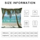 PHYHOO Ocean Throw Pillow Cover , Ocean Beach Pillow Cover for Kids Teens Adult, Cushion Cover, Style Nature Theme Decorative Square Pillow Case