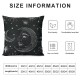 PHYHOO Sun and Moon Throw Pillow Covers , Boho Exotic Style Black and White Pillow Covers for Sofa Bed Couch, Starry Sky Decorative Pillow Covers, Bohemian Decor Cushion Covers