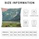 PHYHOO Throw Pillow Covers Cute Horses in Field Square Pillowcases for Home Decor Sofa Car Bedroom Green Grassland Towering Mountains Natural Scenery Print Pillow Cases